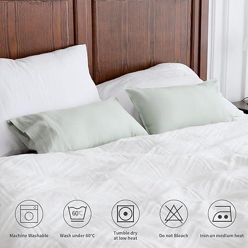 Miniatura 4 de Simple&Opulence Juego de 2 fundas de almohada lumbar de lino de 12 x 20 pulgadas  12.0 x 20.0 in., rectangulares de mezcla de algodón y lino, fundas