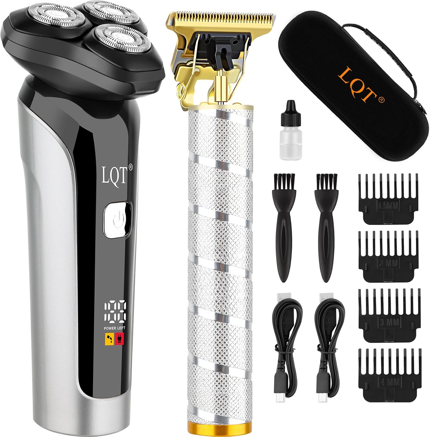 Professional Men's Grooming Kit: Electric Foil Shaver, Beard Trimmer & Hair Clipper for Bald Head & Face - The Cordless Christmas Gift for Dad/Him