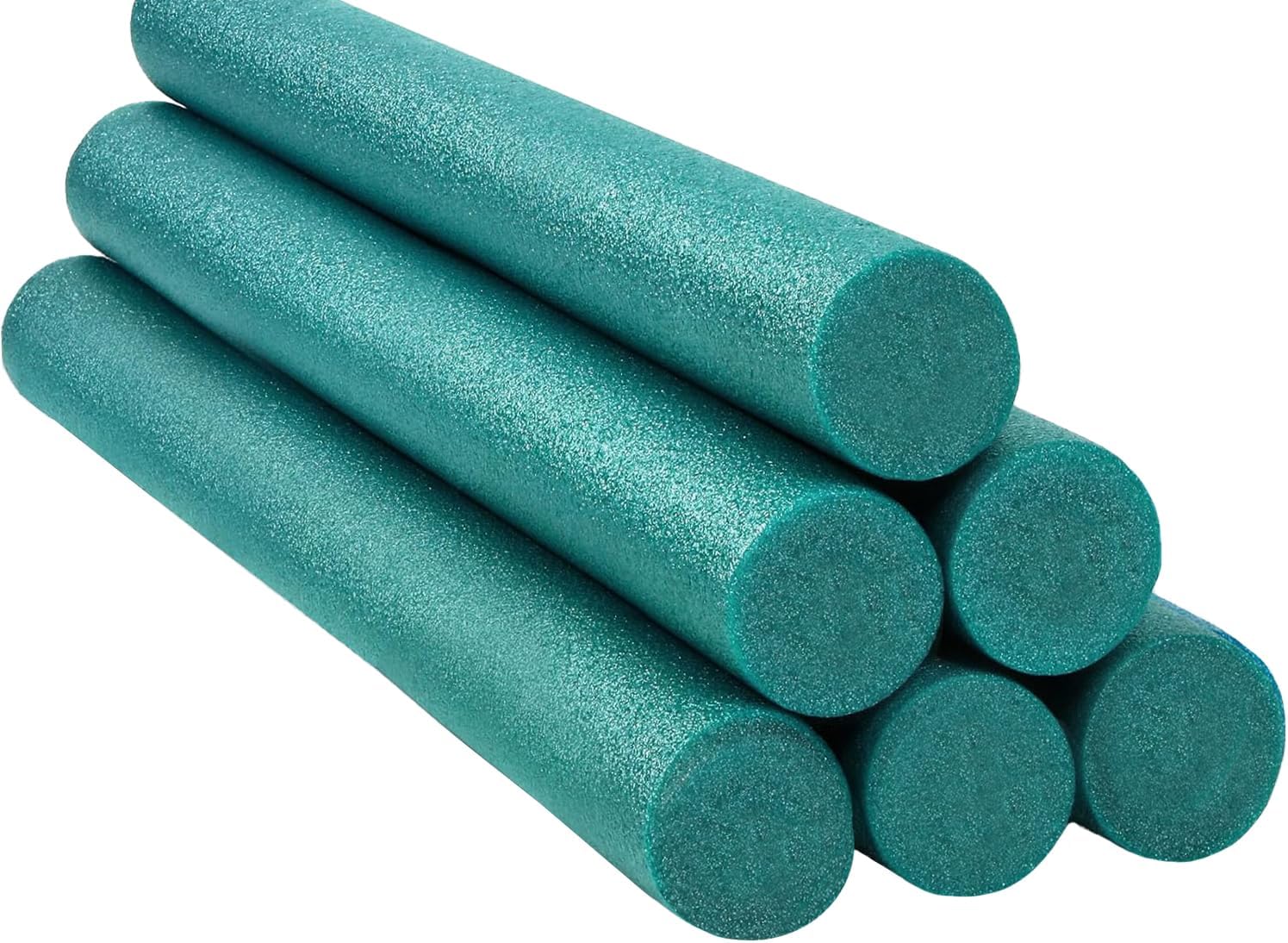 Dark Green Pool Noodles 52" x 2.5" Inch Swimming Solid Core Foam Tube, Floating Thick Noodles for Floating, Pool Accessories