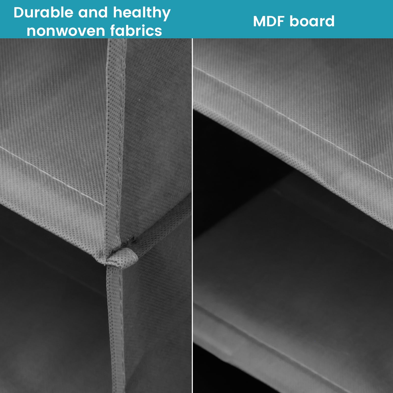 Aazon Basics Organizer In Tessuto Per Cassetto, 6 Unità, Grigio - Foto 5