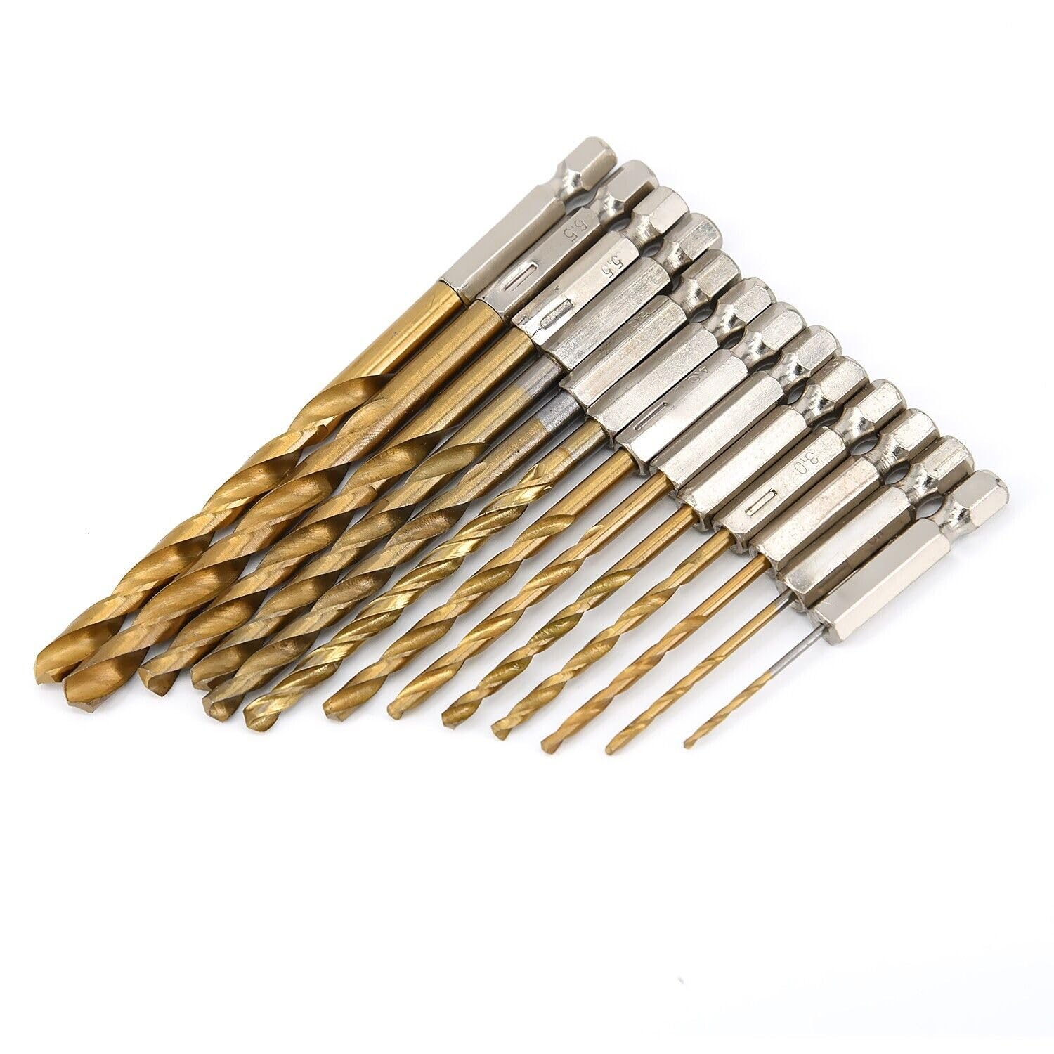 Tool Part for 13 Pcs High Speed Drill Power Steel Hex Shank Quick Change Cobalt Drill Bit Set