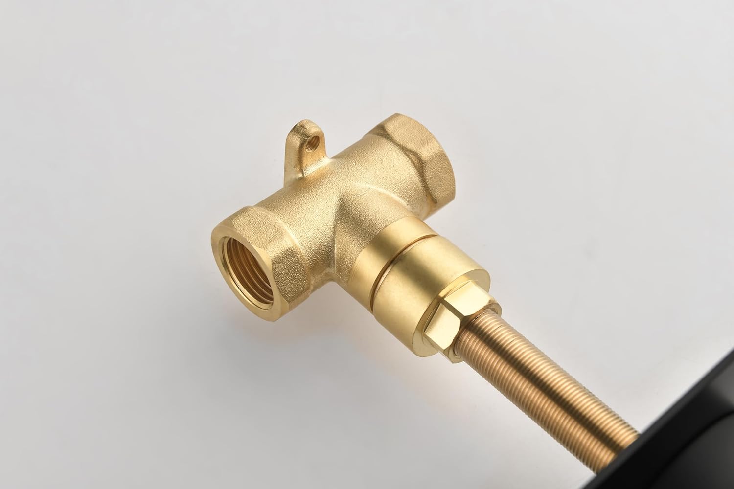 3/4" Cast Metal Volume Control Valve - Matte Black Adjustable Brass Handle for Master Shower
