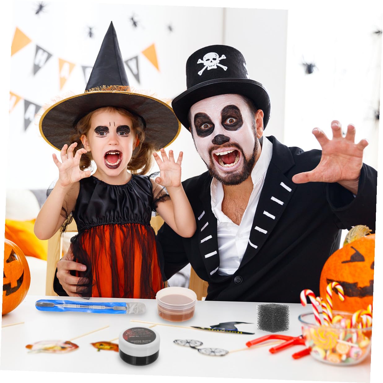 4pcs Halloween Makeup Skin Wax Set for Fake Wounds and Scar Effects, Special Effects Face Painting Wax Kit for Costume Makeup and Halloween Parties