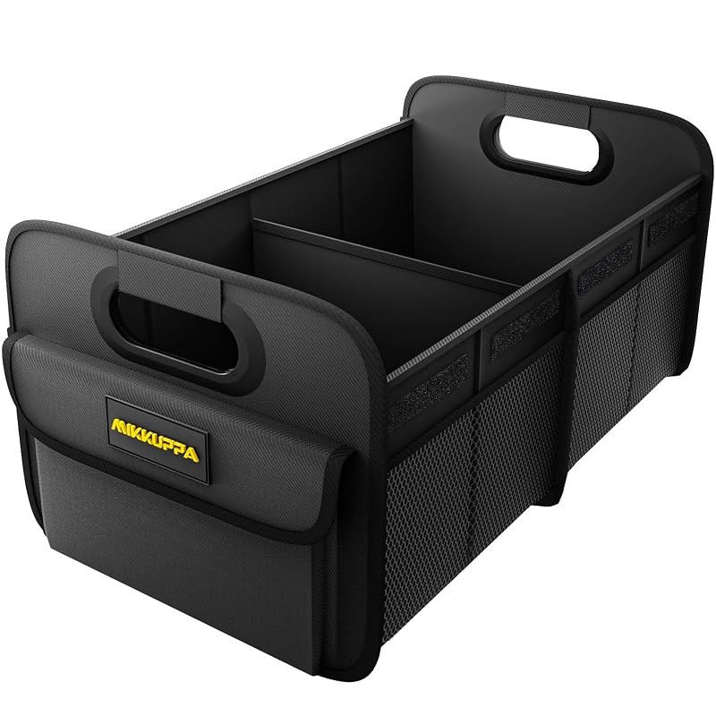 Organizador para Porta-Malas MIKKUPPA Dobrável com Bolsos Externos, 75 L, Preto