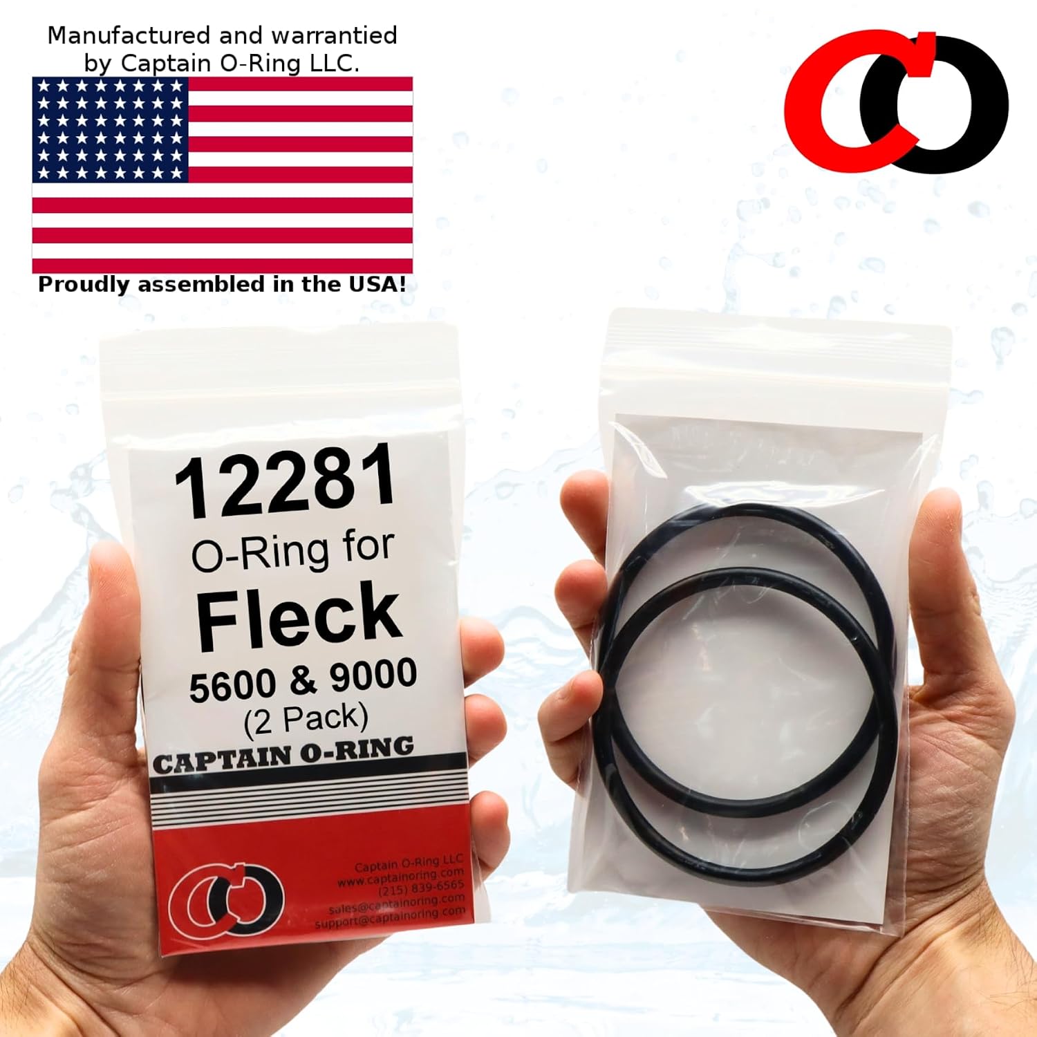 Captain O-Ring – 12281 Tank Base O-Ring for Fleck 5600 9000 Softener (2 Pack)