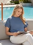 Dokotoo Women’s Short Sleeve Sweaters Oversized Summer Casual Ruffled Hem Knit Pullover Tops Light Cute Solid Crochet Shirts