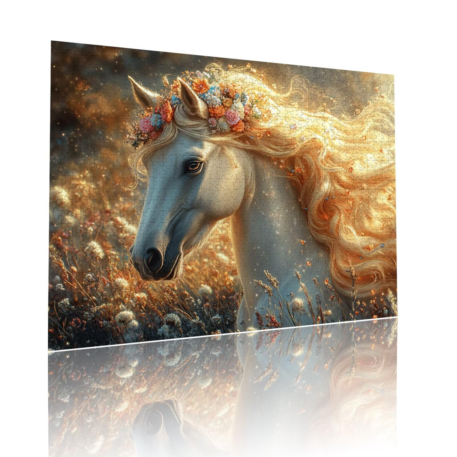 Pferd Puzzle für Erwachsene Kinder Anspruchsvoll 5000 Teile Impossible Klassische Puzzles Schwer Tier ab 8 9 10 Jahre Mädchen Jungen Jigsaw Kunst Educa, für Dekoration und Geschenke 105x156cm t-625
