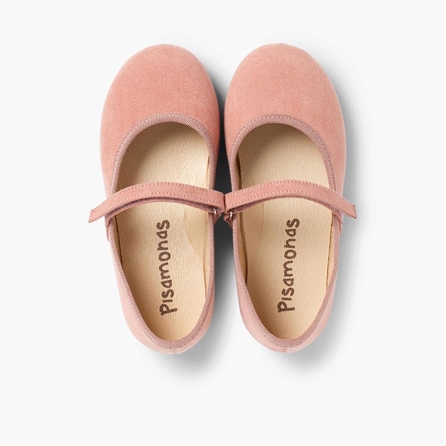 Pisamonas Girls Riptape Faux Suede Mary Janes
