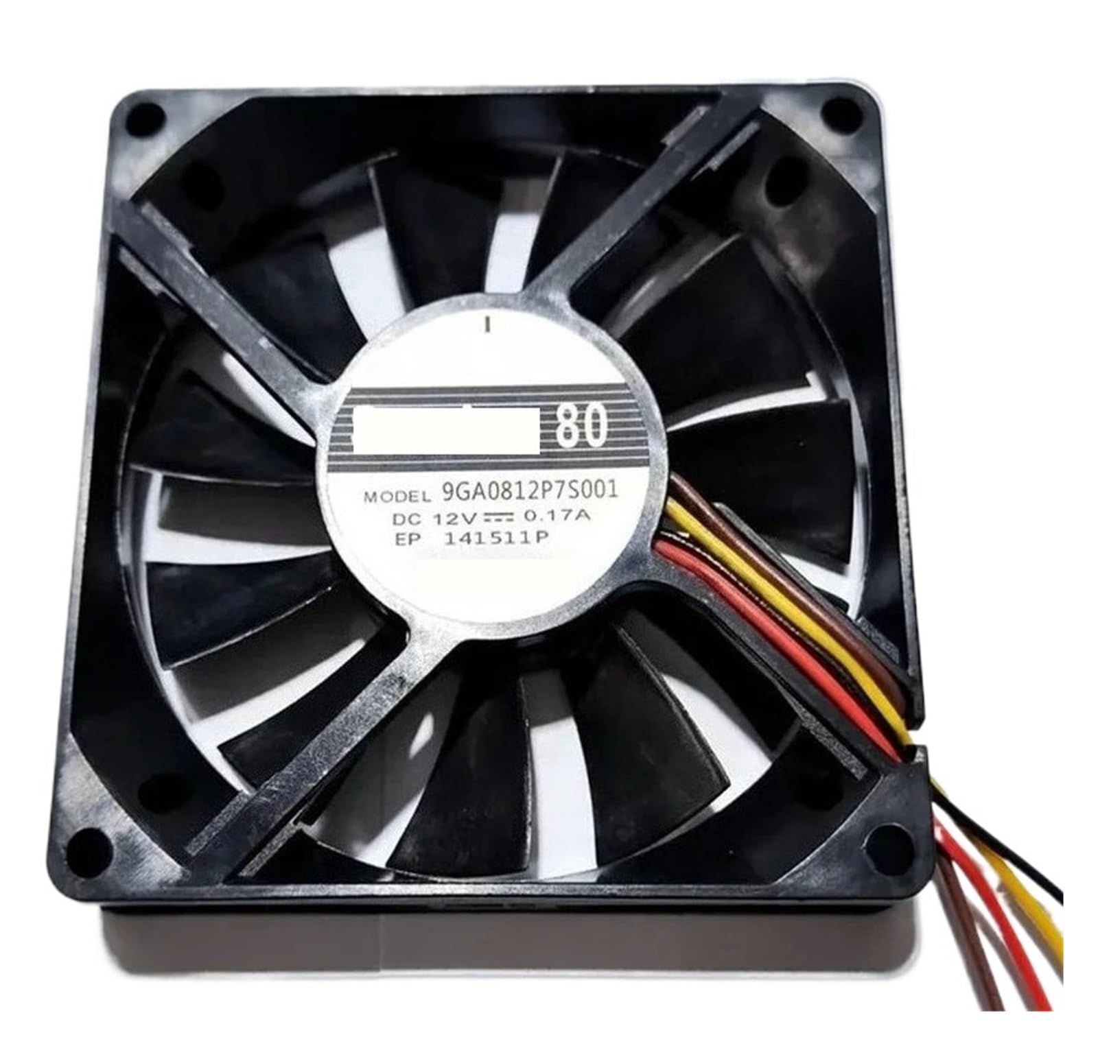 PEQYUACTE 12V 0.29A 80 * 80 * 15MM 4-Wire 9GA0812P7G001 Cooling Fan