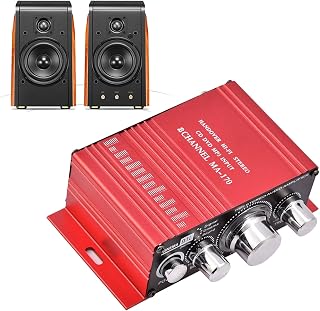 Power Amplifier,Mini 12V 2 Channel HiFi Stereo Bass Audio Power Amplifier Digital Amp Car Amplifiers