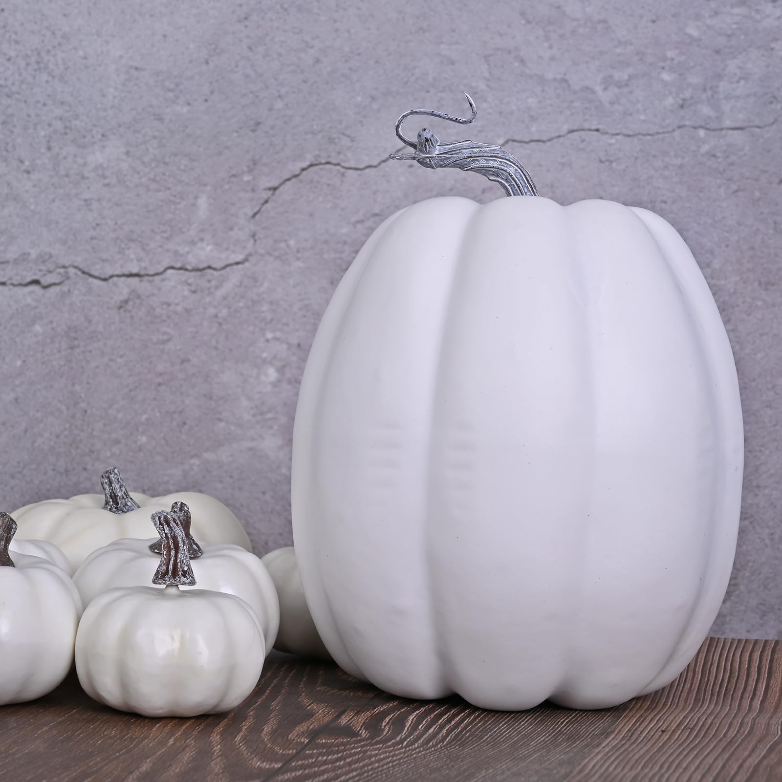 Lot De 12 Citrouilles Artificielles En Mousse - Tailles Assorties, Pour Décoration Automne/Halloween