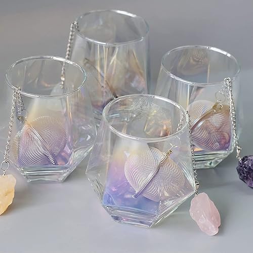 Miniatura 7 de Solo Therapy Infusor de té de cristal citrino, filtro de té de malla de bola de acero inoxidable, filtro de té de bola de citrino con gancho de