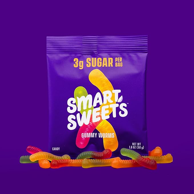 Smart Sweets Gummy Worms 1.8 oz miniatura 5