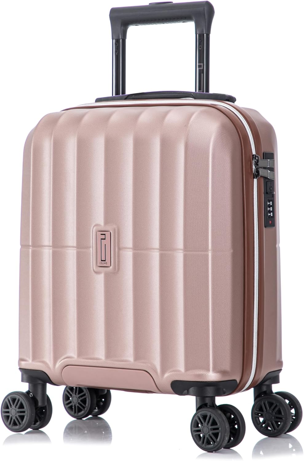 CELIMS – Valise Cabine 45x36x20 EasyJet et +65 compagnies Aériennes | Bagages Cabine | Double roulettes 360° | Cadenas Intégré | ABS Recyclé Haute Qualité | Rose Gold CELIMS – Valise Cabine 45x36x20 EasyJet et +65 compagnies Aériennes | Bagages Cabine | Double roulettes 360° | Cadenas Intégré | ABS Recyclé Haute Qualité | Rose Gold