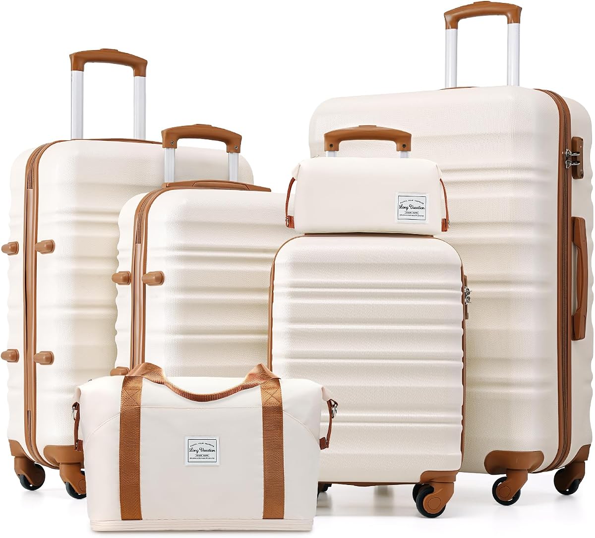 Luggage Sets, 6 Piece, Hardshell Suitcase with Spinner Wheels