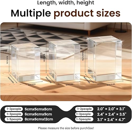 Miniatura 4 de Regalo personalizado con fotos de cristal 3D, imagen personalizada en cristal para boda, aniversario, conmemoración (mascota o ser querido),