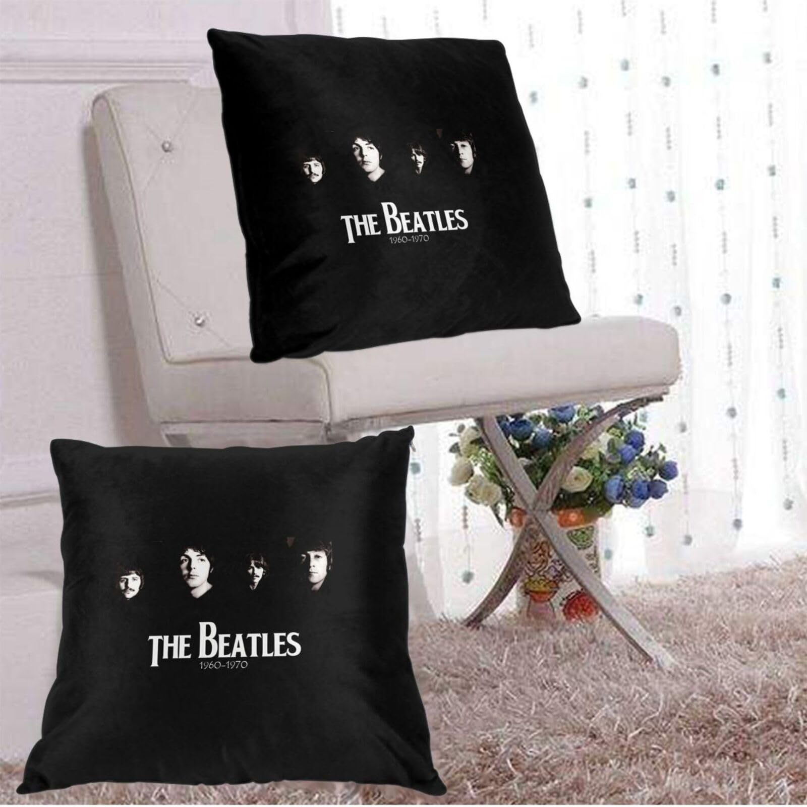 Amazon.co.jp: クッションカバー ザ・ビートルズ 枕カバー 2枚セット