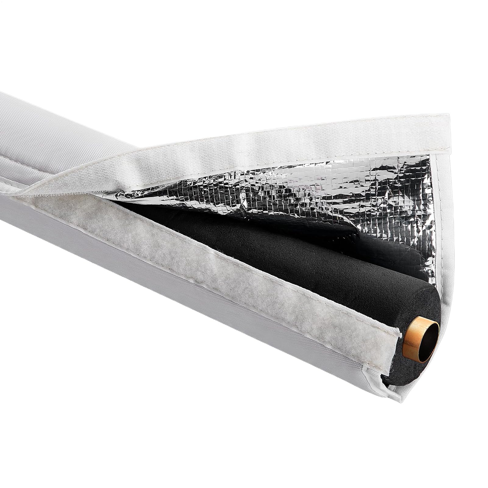 Copertura Isolante Per Tubi Rame Climatizzazione 183 x 26 cm Manicotto 3 Strati Protezione UV Idrorepellente