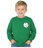 Tstars Boys St. Patrick's Day Shirt - Construction Trucks Design Lucky Clover Toddler Kids Long Sleeve Tee