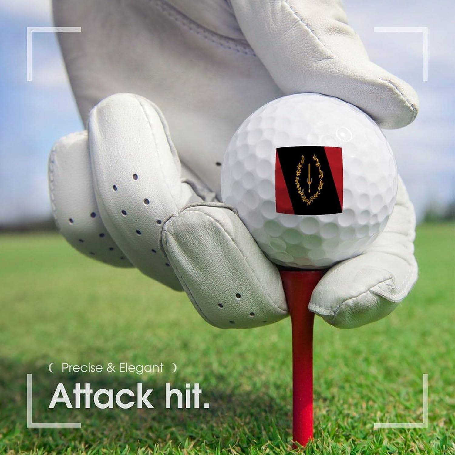 Black America Heritage Flag Standard Golf Balls Performance Golf Distance Ball Gift for Golfers