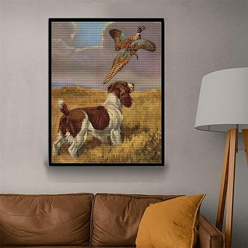Miniatura 2 de Kits de pintura de diamantes 5D para adultos, Springer Spaniel inglés, pintura de diamantes, lindo cachorro de perro, arte completo, manualidades de