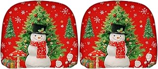 ヘッドレストカバー 車用 2点セット 伸縮性 かわいいクリスマスプロテクター | トナカイ ヘッドレスト装飾 防塵カバー ピックアップトラック バン SUV RV セダン 通勤・旅行