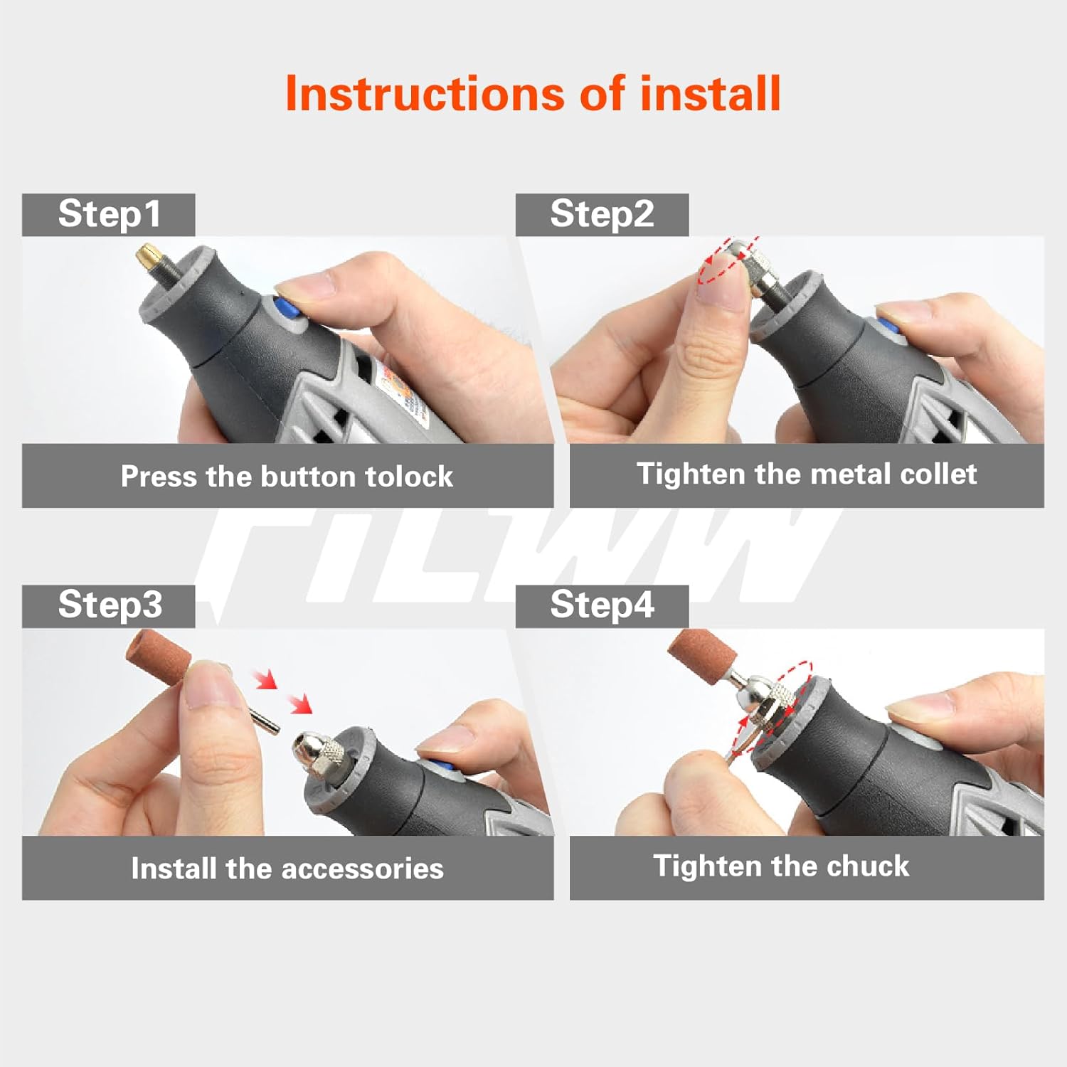 Drill Chuck Collet Set for Dremel, 16PCS 0.8-3.2mm Replacement 4486 Drill Keyless Bit Chuck Shank Rotary Tool Quick Change Adapter
