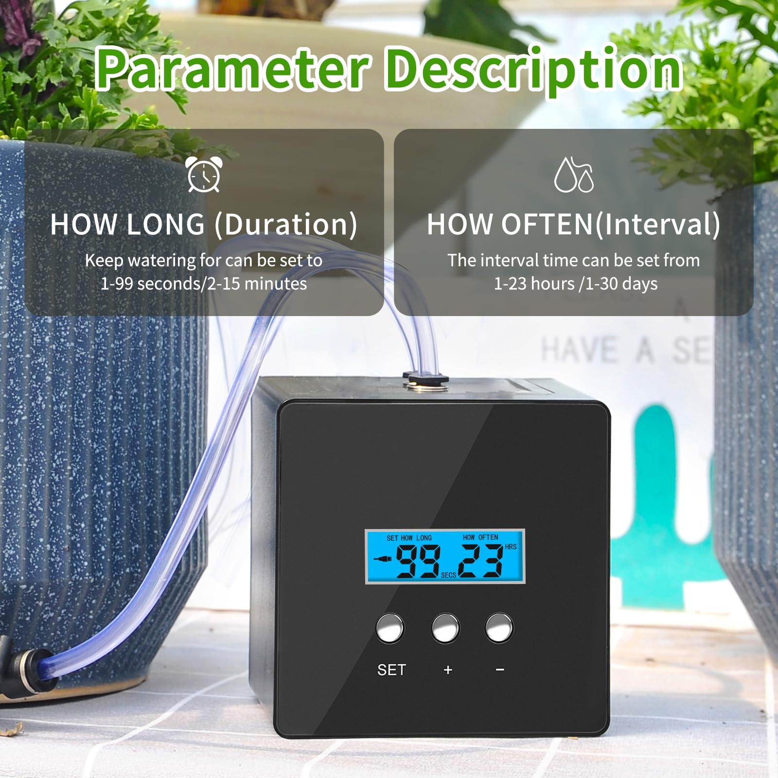 Système d'arrosage pour plantes d'intérieur, 10 dispositifs d'arrosage automatiques, minuterie programmable de l'eau, pompe auto-amorçante, kit de système d'irrigation goutte à goutte