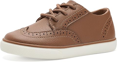 Детские кроссовки Janie and Jack Wingtip, цвет: Коричневый