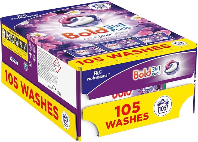 Bold Professional Washing Capsules Laundry Loads, Lavender and Camomile, 105-Count