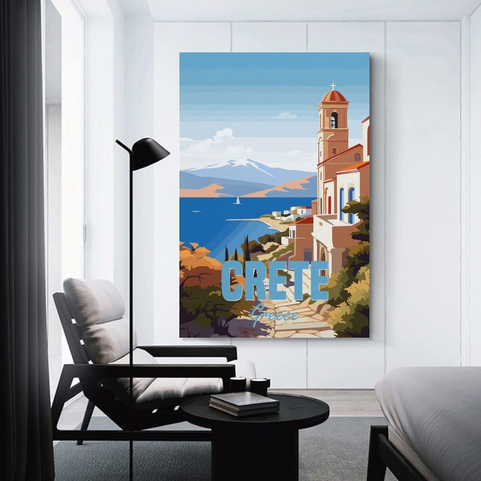 Junmoney Crete Greece Wall Picture Print 20x30inch(50x75cm), for Home Walls, Creative Rooms Or Shared Spaces, Stylish Home Artwork for Focal Walls