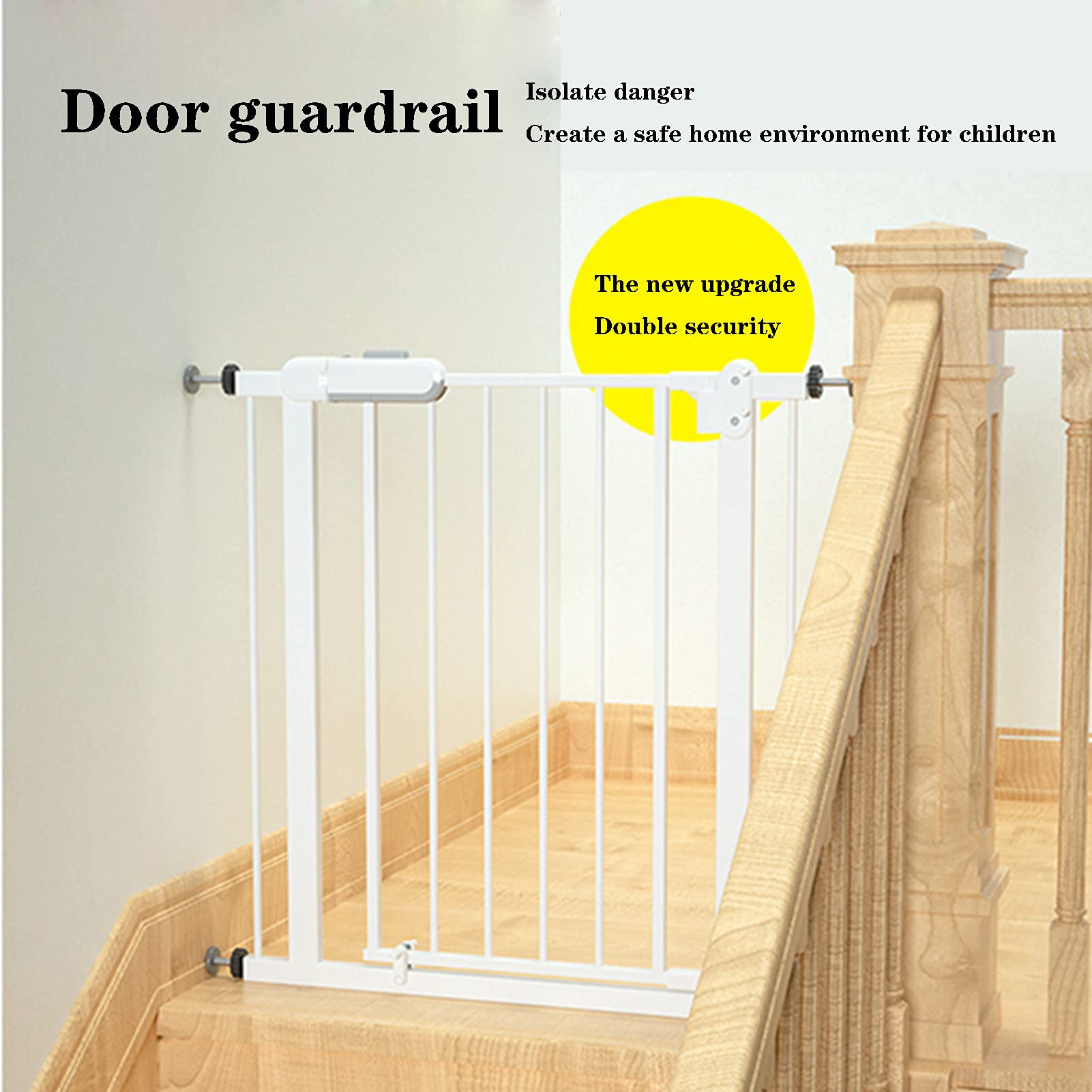 Puerta de Seguridad para el Ajuste de Presión Independiente Puerta de Seguridad para Mascotas Cerrar Automáticamente para la Casa, Puerta, Escaleras/a