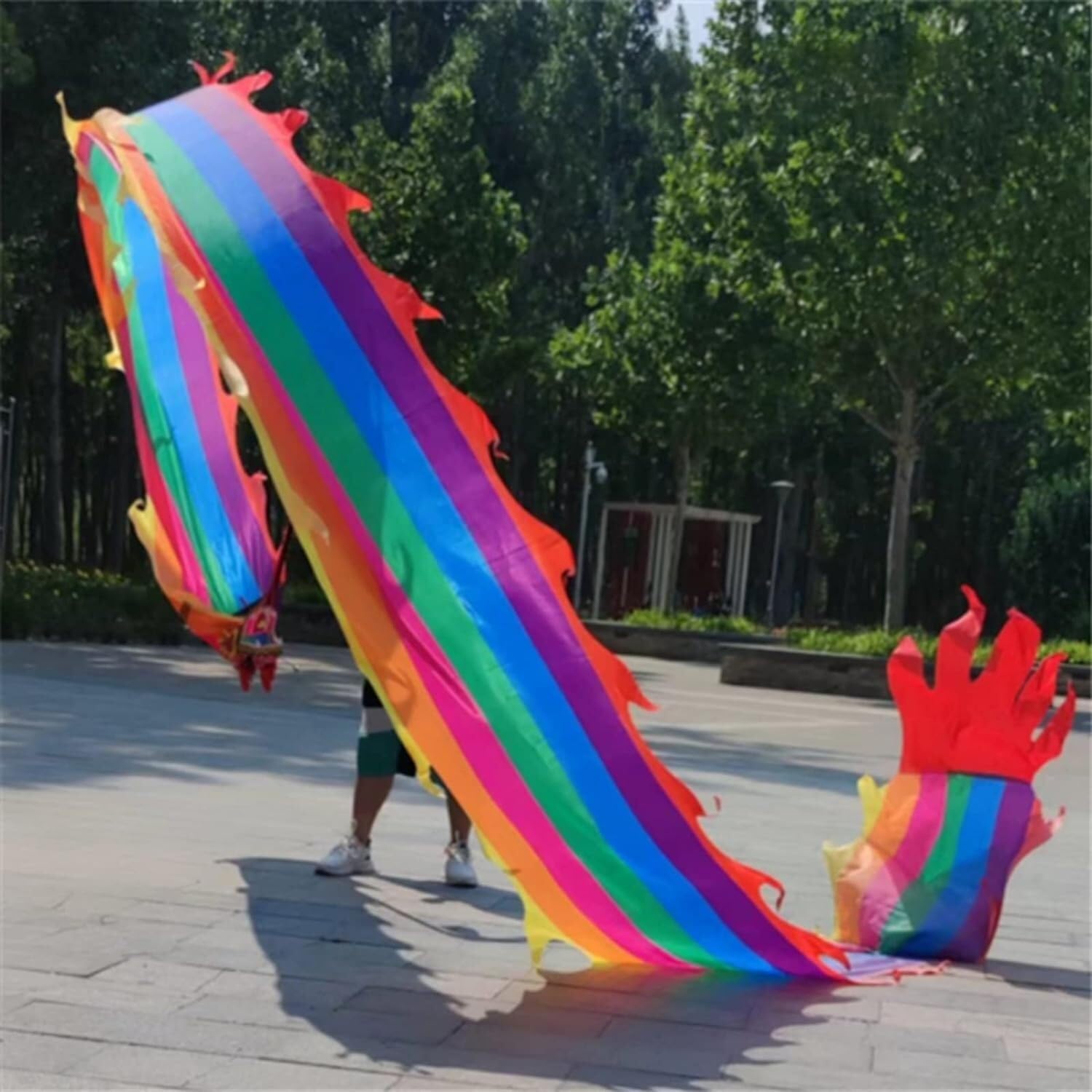 TFG - Ttfd Dance Ribbon, Colorful Dragon Dance Fitness Throwing Ribbon, Outdoor Ribbon for Arm Exercise, Fitness(8 m/26 FT Length)