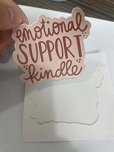 Miniatura 4 de 1 calcomanía de vinilo Kindle de apoyo emocional de 3 pulgadas, calcomanías para computadora portátil, regalo para amantes de los libros, calcomanía