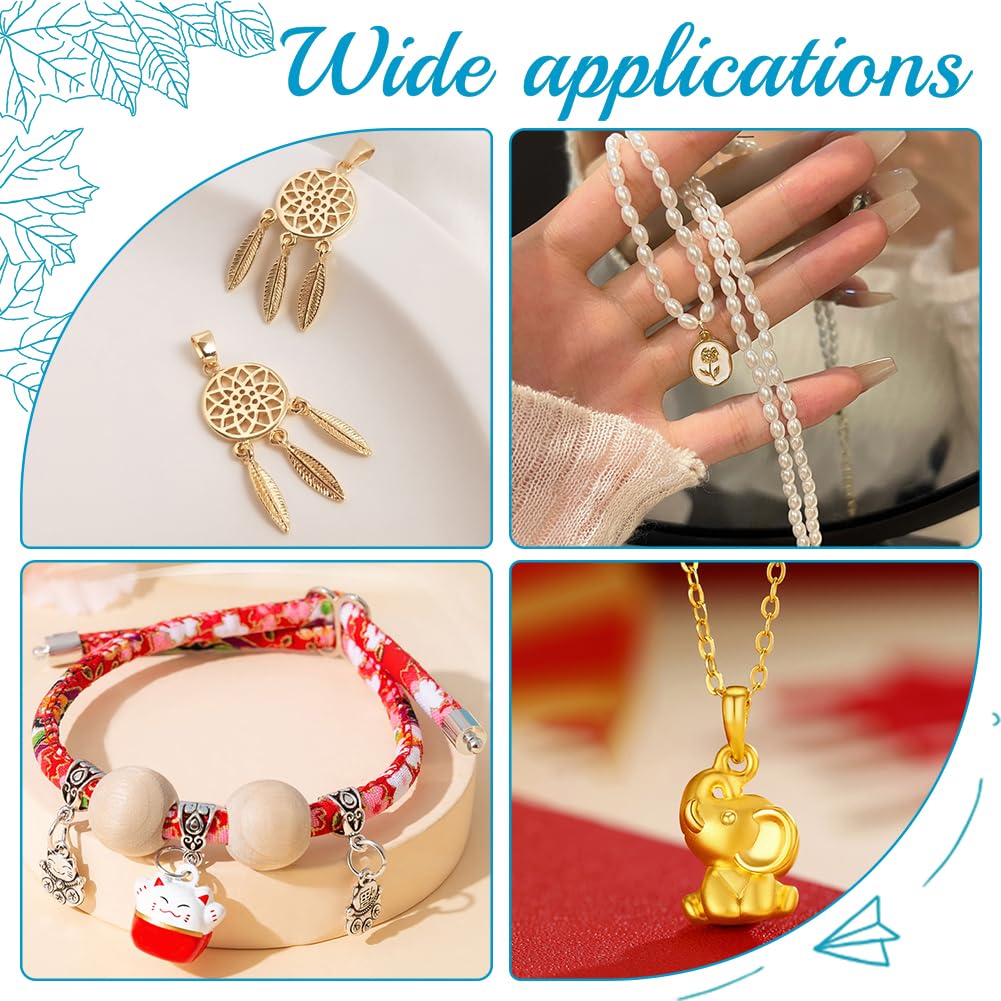 60 Fermoirs à Pendentif PH PandaHall Plaqué Or - 6 Tailles Pour Création Bijoux Et DIY