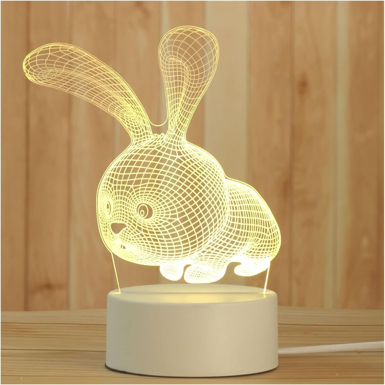 DFAEEKIYO Creative 3D Night Lamp Acrylic Desktop Nightlight Boys and Girls Decorative Bedroom Bedside Table Lamps