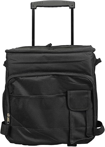 WALFRONT 43L Insulated Rolling Cooler Bag, Portable Trolley Design, for Camping and Outdoor Picnics
