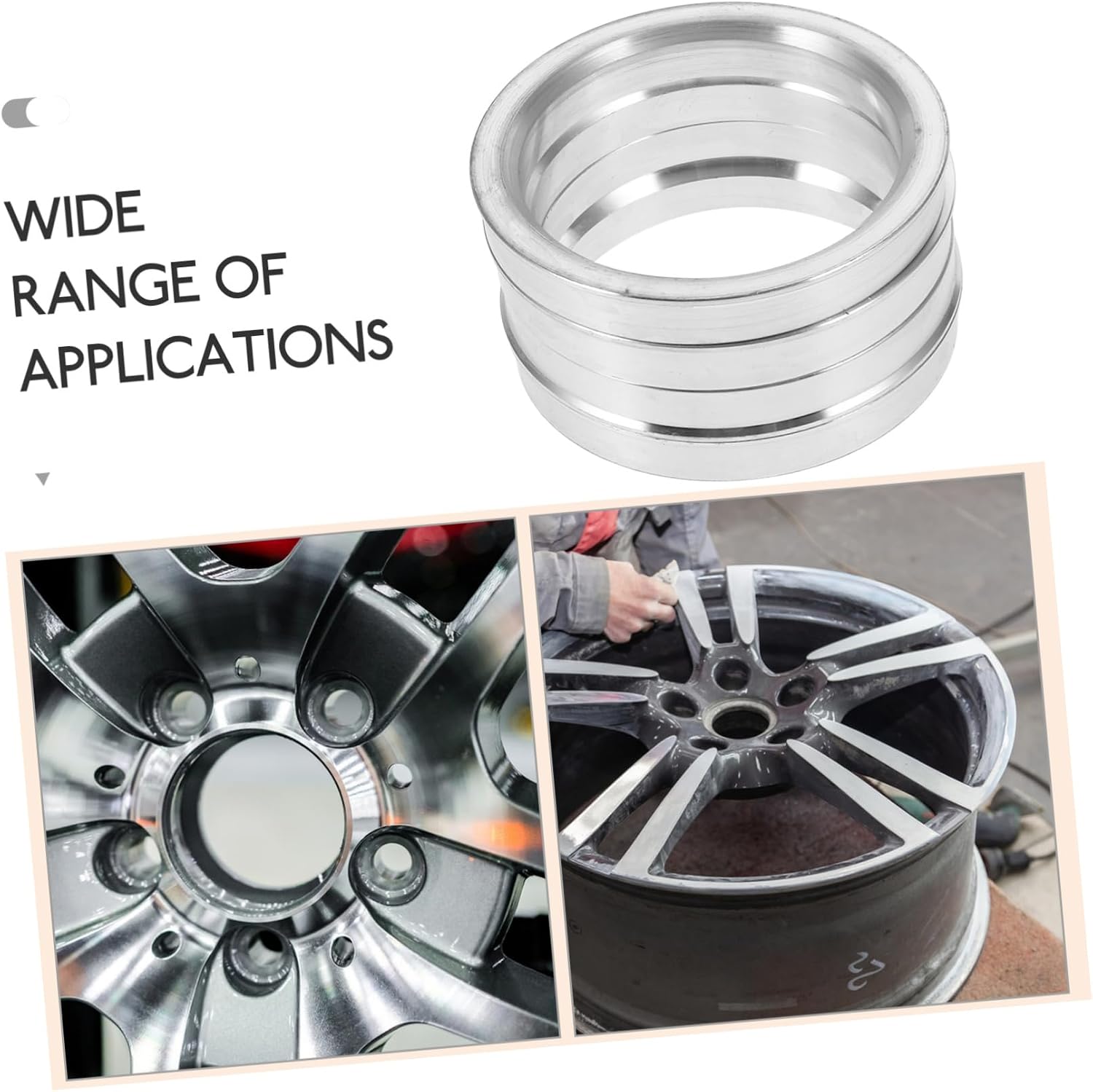 4pcs Hub Centric Rings Aluminum Wheel Bore Adapters for Enhanced Vehicle Performance and Handling Durable and Lightweight Hub Spacer for Car Aesthetics