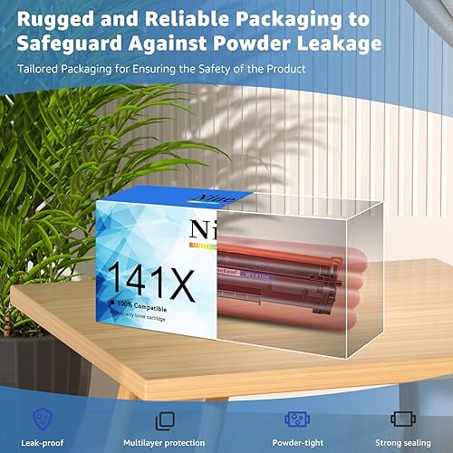 Miniatura 5 de NineLeaf W1410X - Cartucho de tóner compatible con chip para HP 141X para usar con Laser Jet MFP M140w M139w M110w (no compatible con M139we,
