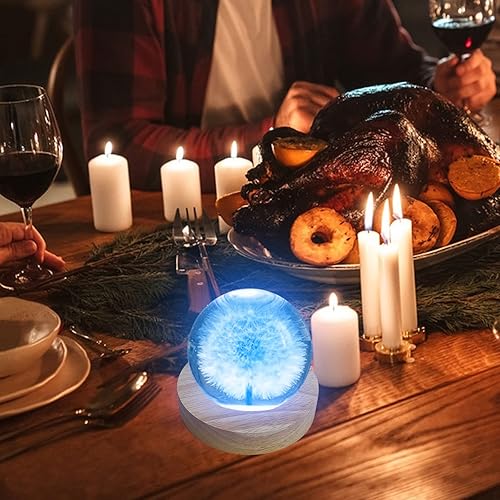 Miniatura 5 de Base de exhibición de madera LED de 4 pulgadas, soporte de base de pantalla de cristal de luz colorida, base de luz redonda, base de luz de cristal