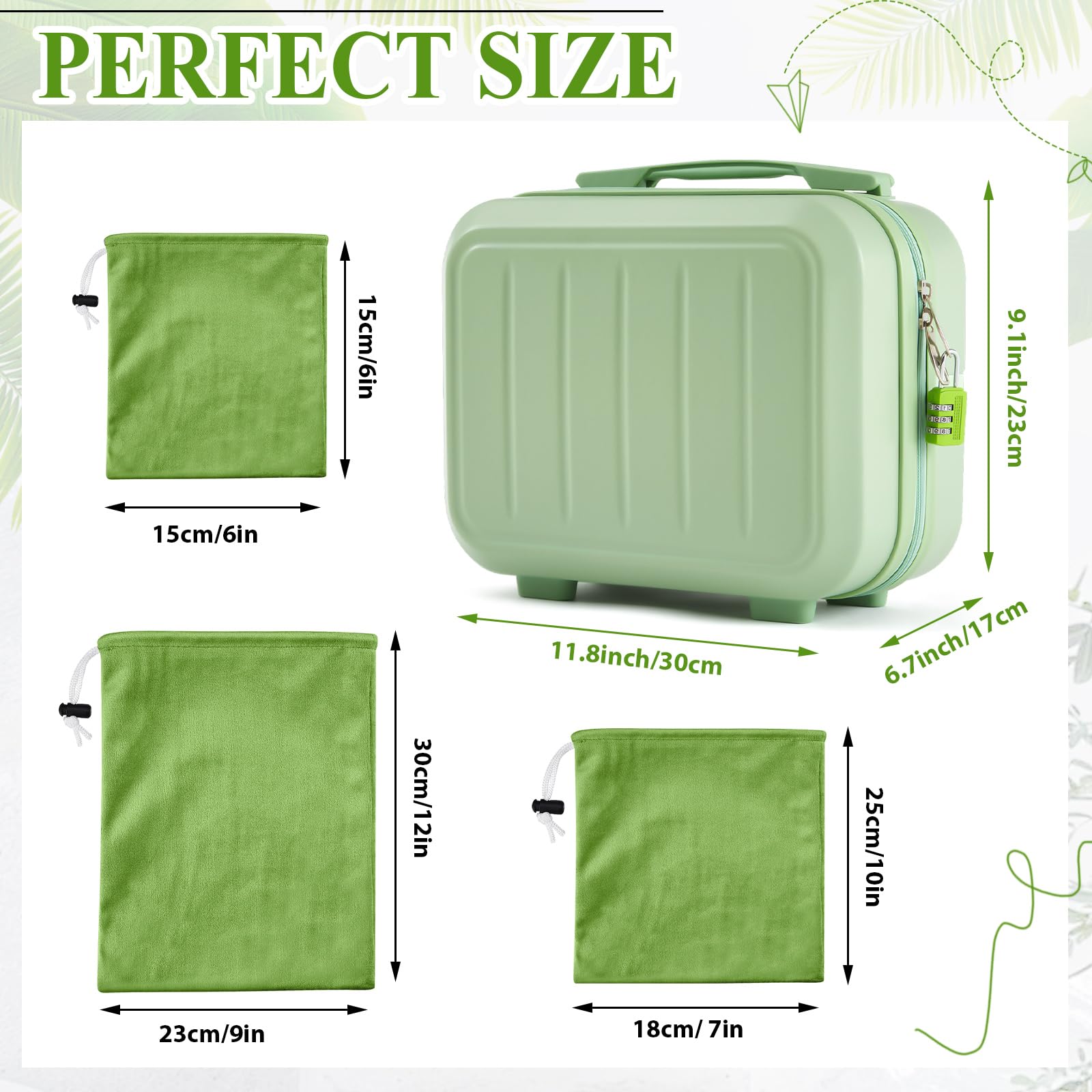 Chunful Adult Game Toy Storage Organizer Case and 9 Pcs 3 Sizes Toy Storage Bags Reusable Box Container with Lock Private for Women Men Travel Home