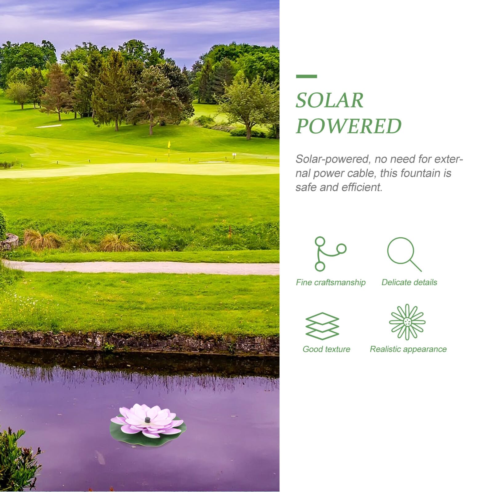 Sosoport 1set Fontana Solare Galleggiante Per Giardino Decorazione Per Laghetti e Spazi Esterni Facile Da Installare Resistente e Risparmiosa Energeticamente