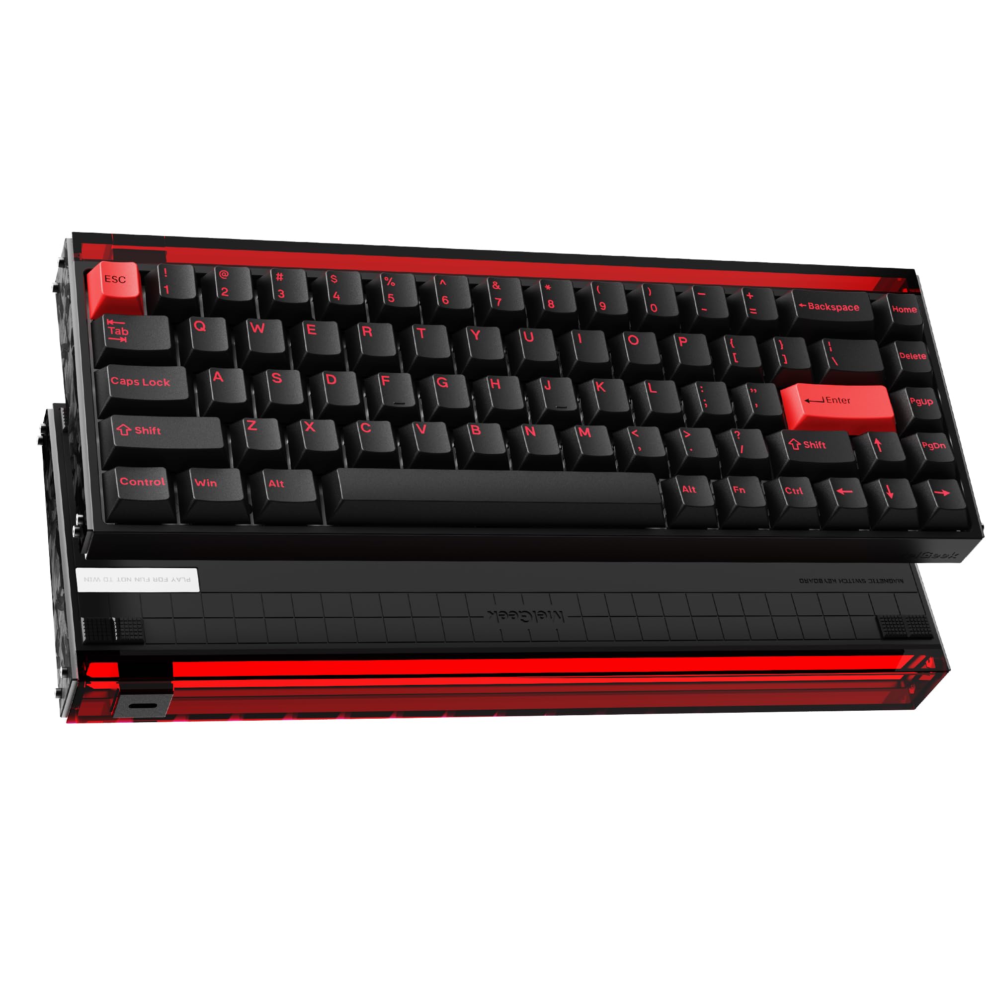 MelGeek MADE68 Ultra Tastiera Meccanica Da Gaming - Switch Magnetici Effetto Hall, Hot-Swap, RGB, Alluminio, 65%