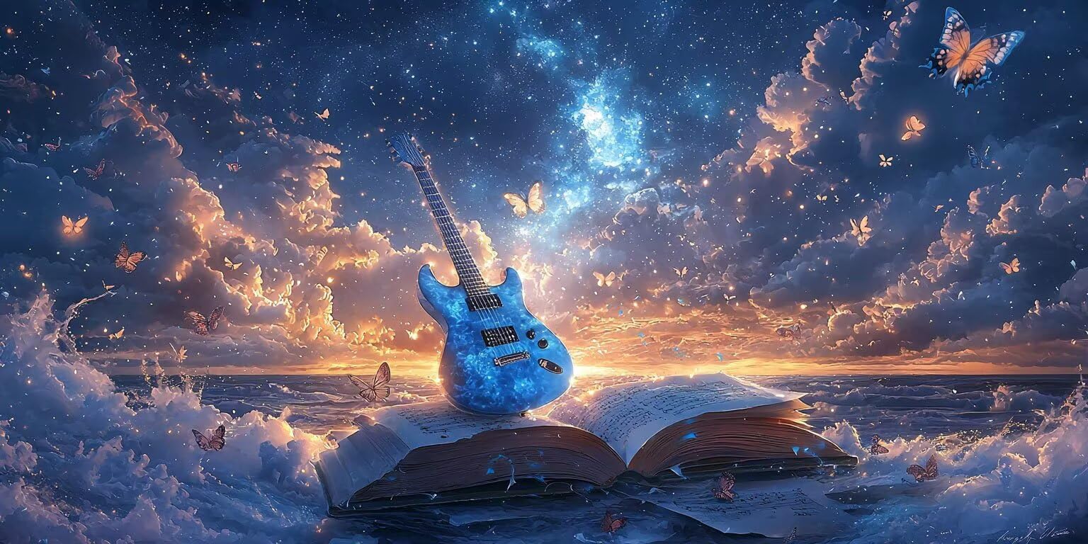 Groß Malen Nach Zahlen Erwachsene Gitarre,Bastelset Erwachsene Gemälde Buch,Kreativ Set für Erwachsene,DIY Handgemalt Ölgemälde Kit, Geschenk für Mädchen und Jungen, für Anfänger 80x160cm J0L-802