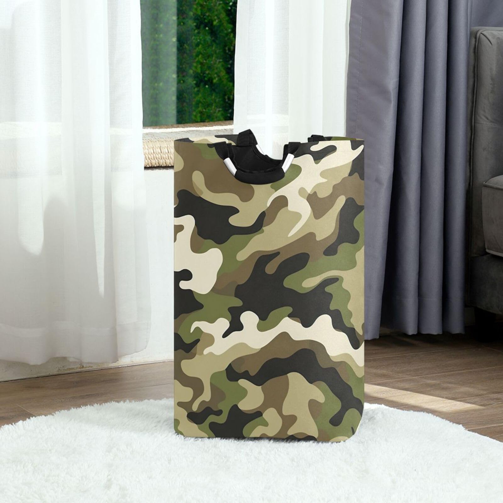 Jihqo Laundry Hamper Basket St Patrick's Clover Pattern Collapsible Nursery Storage Bin Waterproof Clothing Baskets for Home Bedroom Bathroom Washing Room