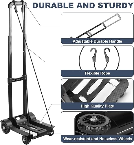 Miniatura 4 de Carro de mesa de masaje, mesa de masaje portátil, carrito de viaje con ruedas, mesa de masaje portátil, asa telescópica, se adapta a la mayoría de