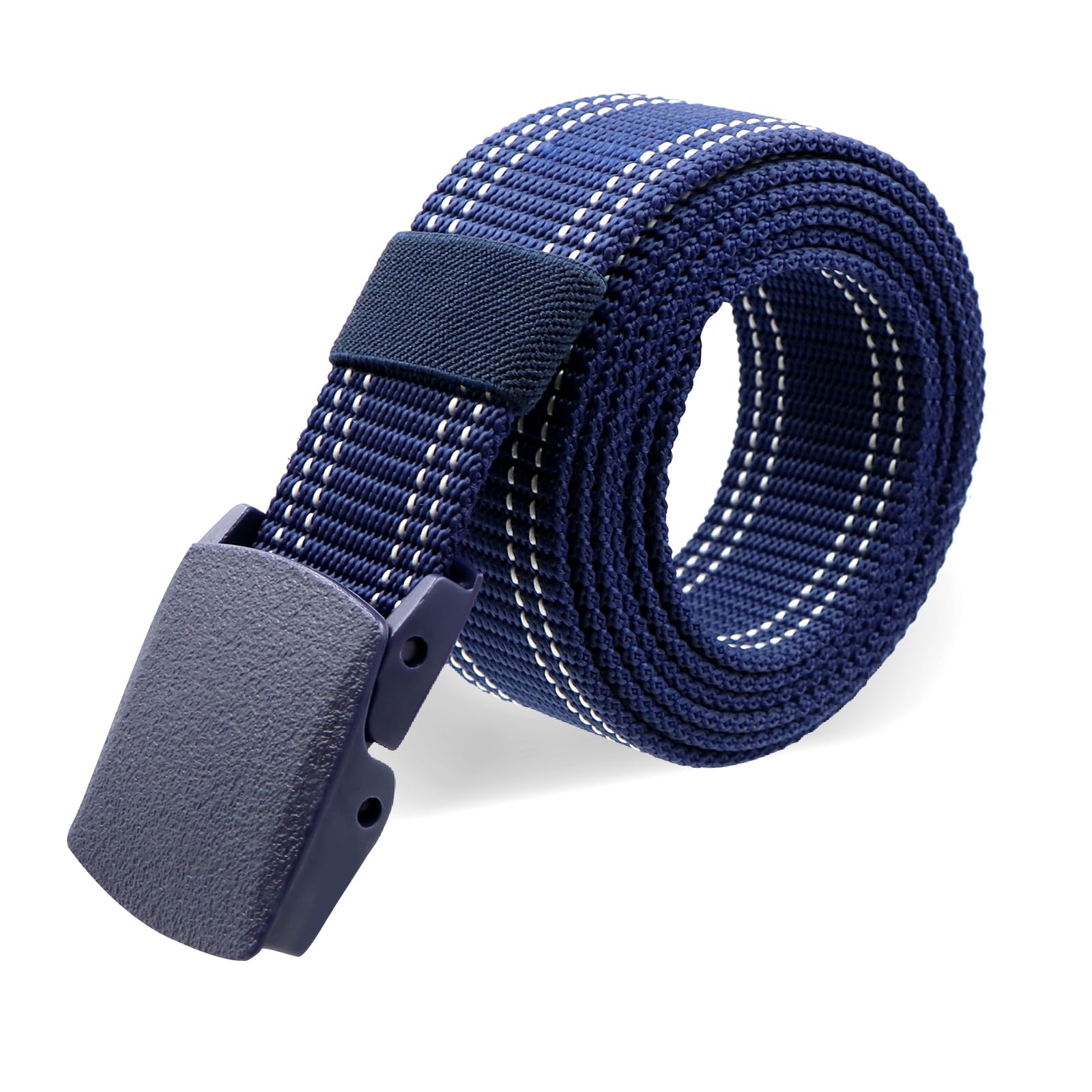 Military Tactical Nylon Mens Belt - Adjustable Web Belts with Non-Metal Buckle for Outdoor Sports, Training, 59 Inches Length