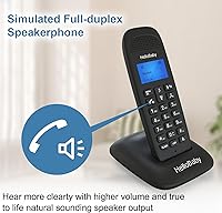 Vista 8 de HelloBaby DECT 6.0 - Teléfono inalámbrico para el hogar/oficina con 2 auriculares, bloqueo avanzado de llamadas, teléfono inalámbrico expandible