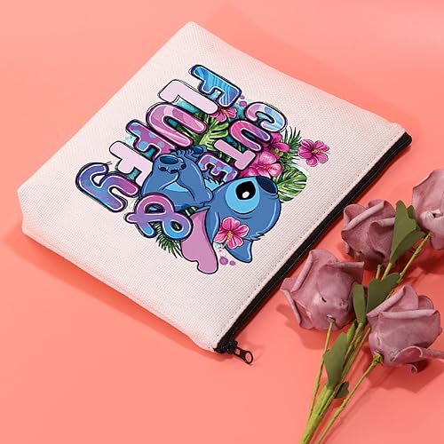 Miniatura 6 de JXGZSO Regalo para amantes de la película de dibujos animados, bolsa de maquillaje hawaiana esponjosa inspirada en la película de dibujos animados