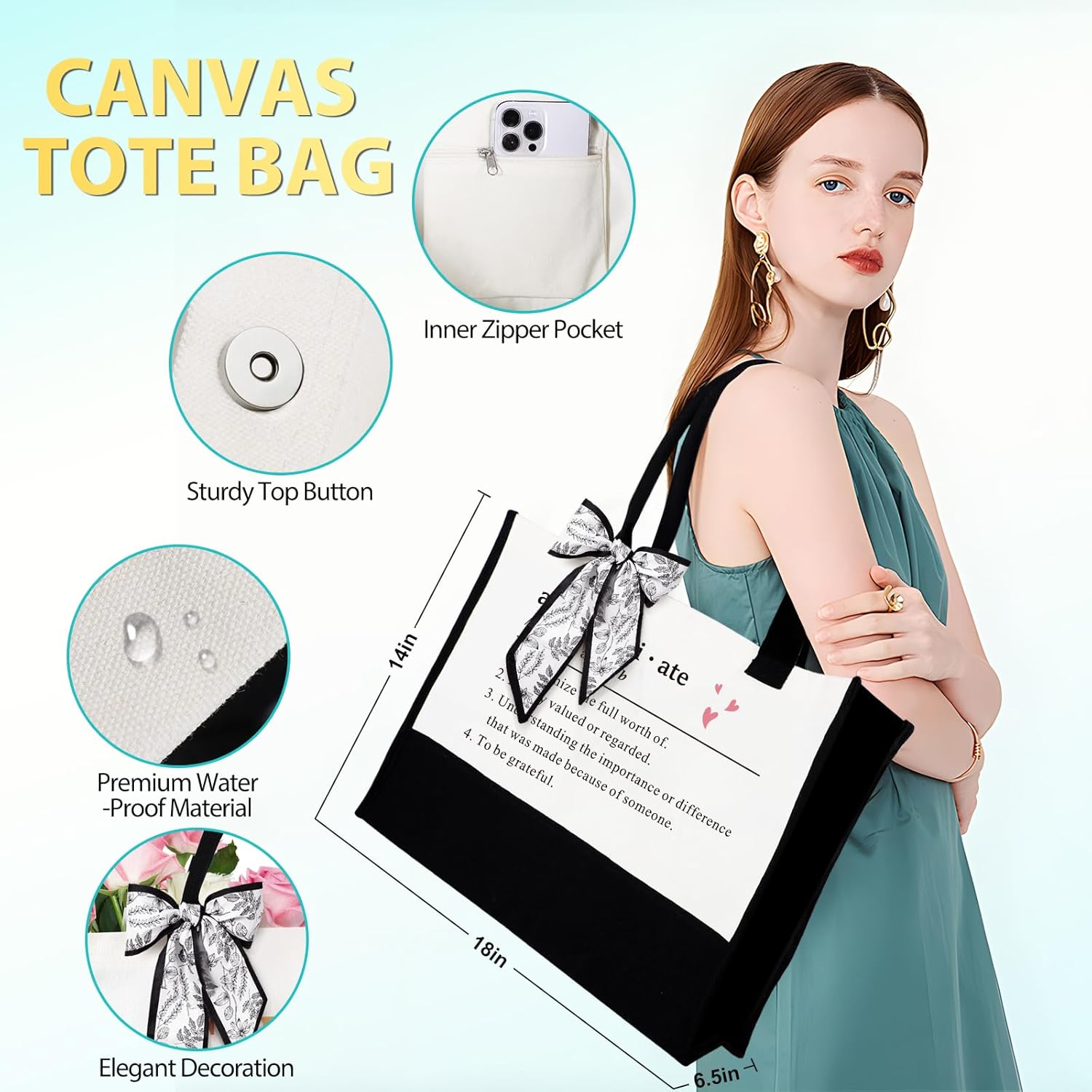 Suhctuptx Thank You Gifts for Women, Employee Appreciation Gifts, Appreciation Gift for Coworkers Teachers Employees, Gratitude Basket with Canvas Tote Bag Thank You for Being Awesome Tumbler - Image 3